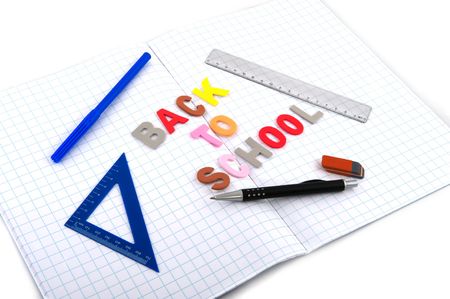 Back to school with the excercise book and pen