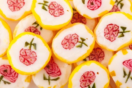 Many old fashioned sweets in different tastes の写真素材
