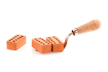 construction site to build a house isolated over whiteの写真素材