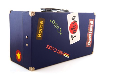 Suitcase for travel around the whole world