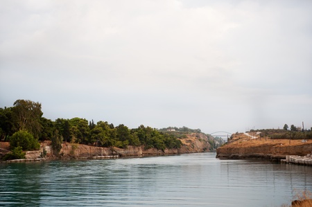 Canal from Corinth in Greece token from the Northern sideの写真素材