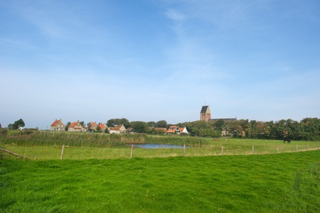 Little village at the Dutch wadden island Ameland