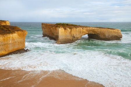 High rocks in the sea at the coast from Australian near the great ocean roadの写真素材