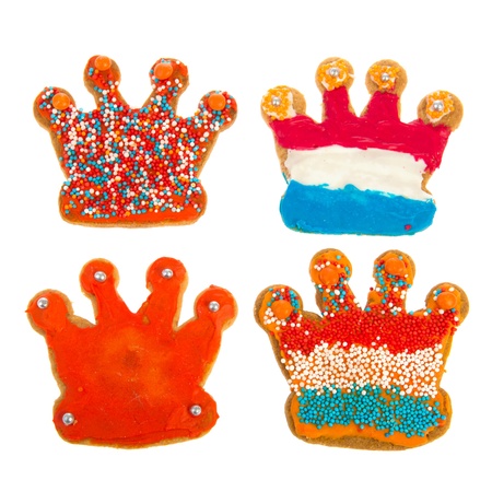 Dutch cookies in the colors of the flagの写真素材