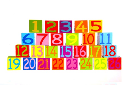 Colorful wooden blocs for educational purpose
