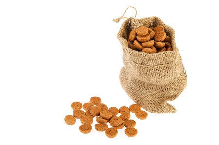 Bag pepernoten for the Dutch Sinterklaas holidaysの写真素材