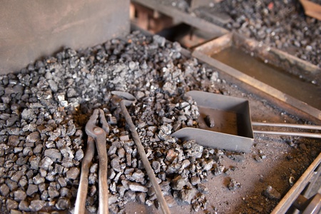 Tools and coals from the smith