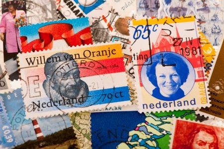 Typical Dutch post stampsのeditorial素材