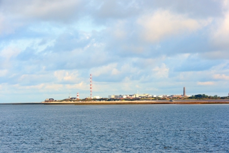 German wadden island Borkum taken from the sea