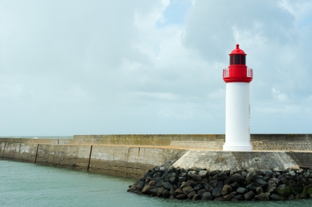 lighthouse La Cotiniere at island Oleron in Franceの写真素材