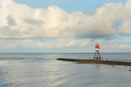 Beacon at German island Borkumの写真素材