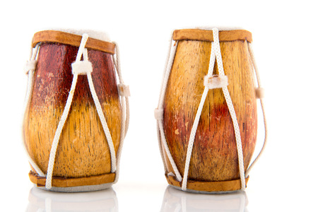 African drums isolated over white background