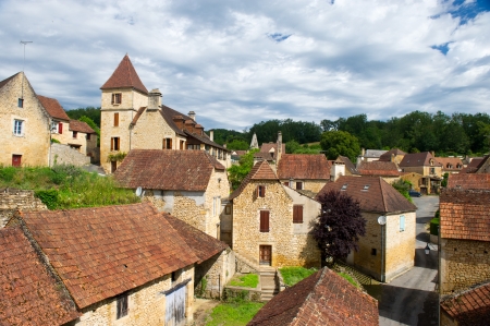French village in France perigordの写真素材