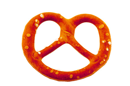 German pretzel isolated over white backgroundの写真素材