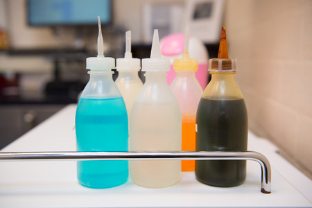 Liquids in the practice space from a veterinarian