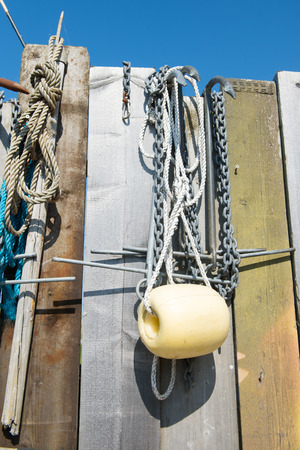 Many found attributes at the beach with beachcombingの写真素材