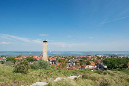 Lighthouse the Brandaris on Dutch wadden island Terschellingの写真素材