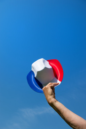 French hat in color of flagの写真素材