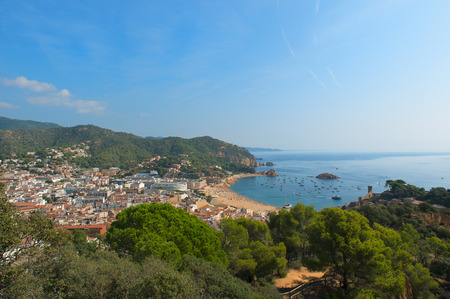 Landscape Costa Brava Tossa de Mar coastの写真素材