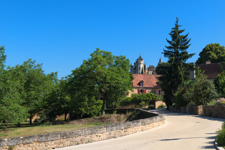 Village Montfort with castle in French Dordogneのeditorial素材