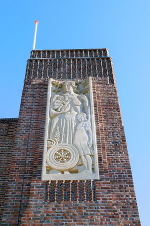 Amersfoort - Netherlands - february 22, 2018: Detail monument made bij the Belgians for saying thank you after world war I on february 22. 2018のeditorial素材