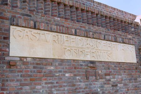 Amersfoort - Netherlands - february 22, 2018: Monument made bij the Belgians for saying thank you after world war I on february 22. 2018のeditorial素材