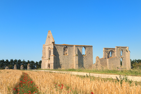 Abbey Notre dame de Re on island Ile de Reの写真素材