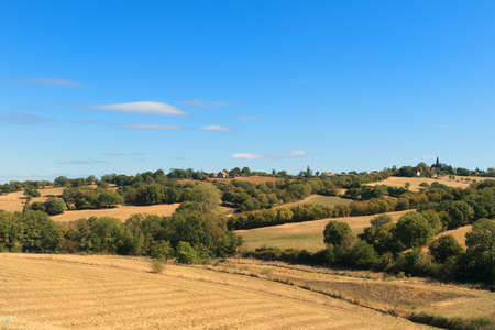 Landscape in French Limousin Haute Vienneの写真素材