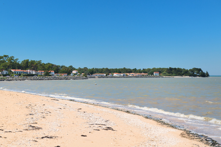 Village Rivedoux plage at island Ile de Re in Franceの写真素材