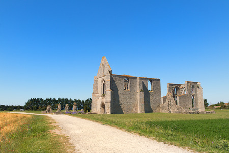 Abbey Notre dame de Re on island Ile de Reの写真素材