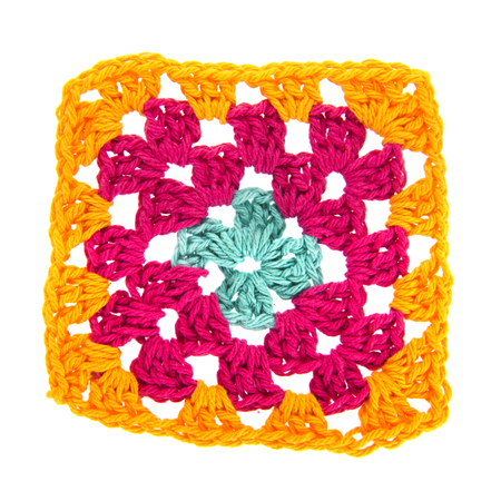 Square crocket in many colors isolated over whiteの写真素材