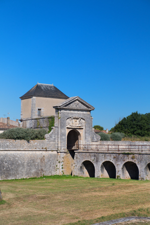 Island Ile de Re - Fortification Saint Martin de Re at the entree of the villageの写真素材