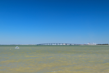 Bridge to mainland island Ile the Reの写真素材