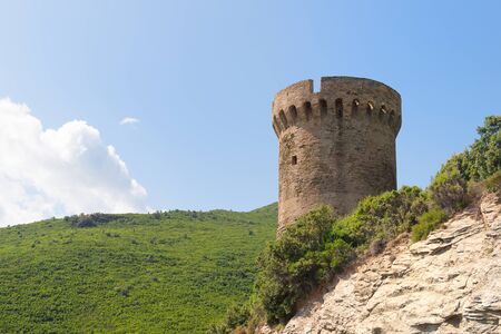 Genoese towers in Corsica are a series of coastal defences constructed by the Republic of Genoa between 1530 and 1620の写真素材