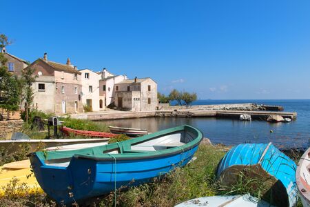 Village Porticciloro on French island Corsicaの写真素材