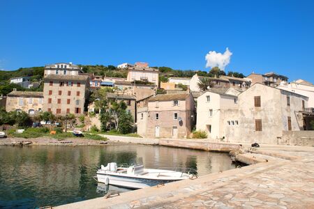 Village Porticciloro on French island Corsicaの写真素材