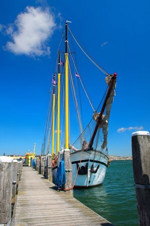 Dutch old boats in harborの写真素材