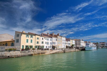 Harbor with boats in French Saint-Martin-de-Re