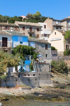 Village Porticciloro on French island Corsicaの写真素材