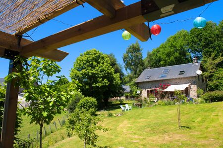 Romantic house in France in the Limousinの写真素材