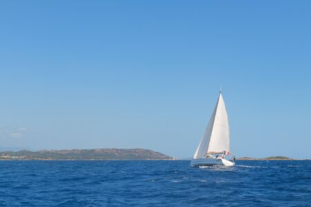 Sailing Boat excursion at the South coast from Corsicaの写真素材