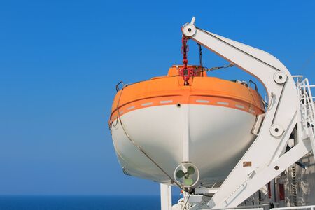 Life boats at open seaの写真素材