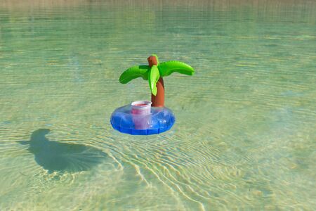 Inflatable Palm tree with cocktail drink