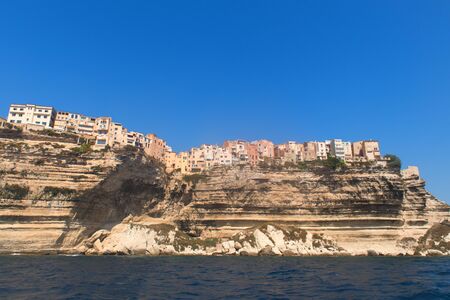 City Bonifacio at the coast of French Corsicaの写真素材