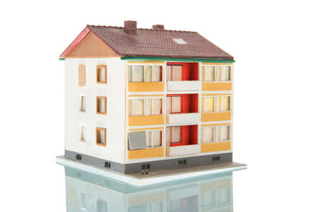 apartments building isolated over white backgroundの写真素材