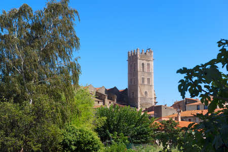 Village Ille-sur-tet in the French Pyrenees-Orientalesの写真素材