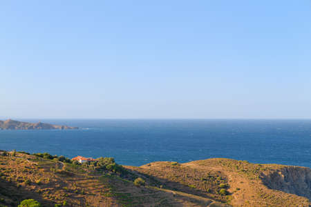 Coast in South France near Spanish borderの写真素材