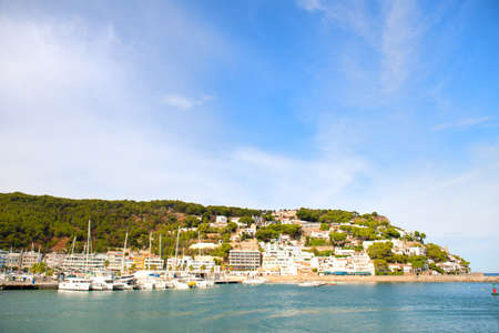 Harbor for sail-yachts and other recreational boats in Estartit Spainの写真素材
