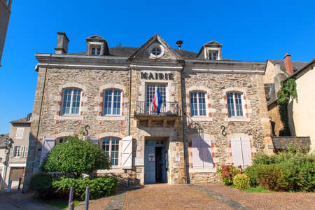 City hall in Donzenac, French village in the Nouvelle Aquitaineの写真素材