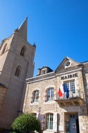 City hall in Donzenac, French village in the Nouvelle Aquitaineの写真素材